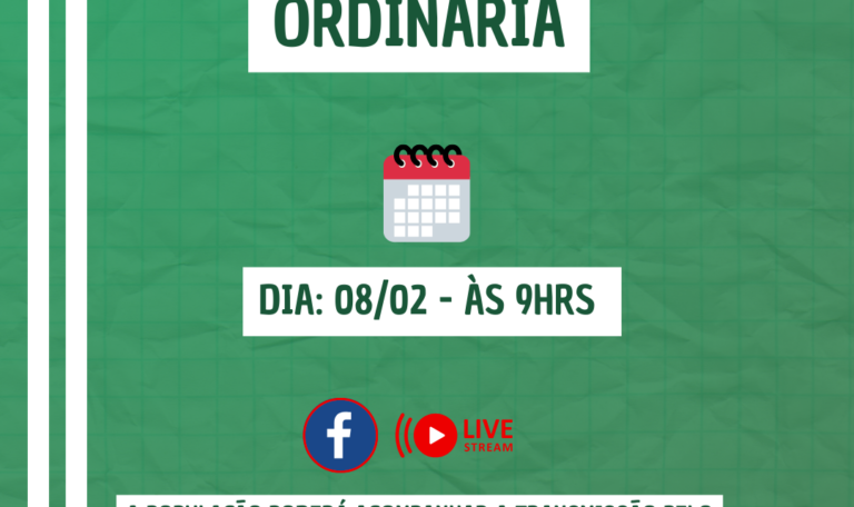 Pauta da 03ª Sessão Ordinária de 2024 Câmara Municipal de Ocara