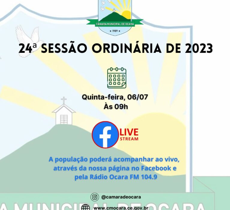 Pauta da 24ª Sessão Ordinária de 2023