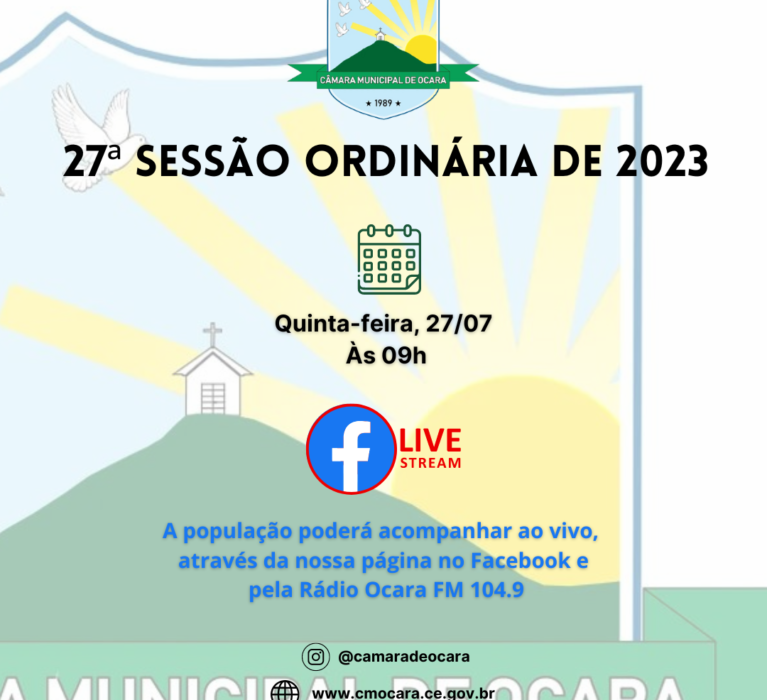 27° Sessão Ordinária