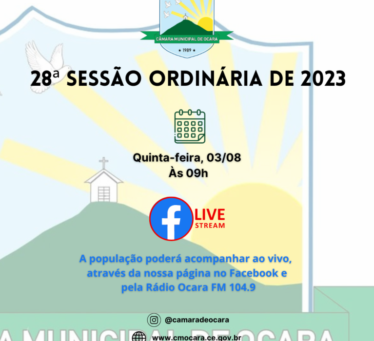 Pauta da 28ª Sessão Ordinária de 2023