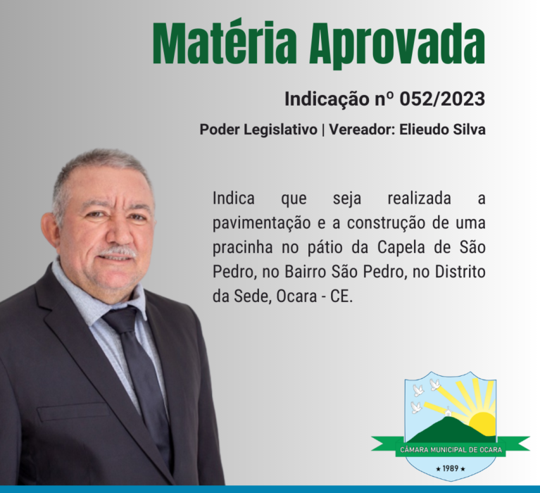 Indicação nº 052/2023