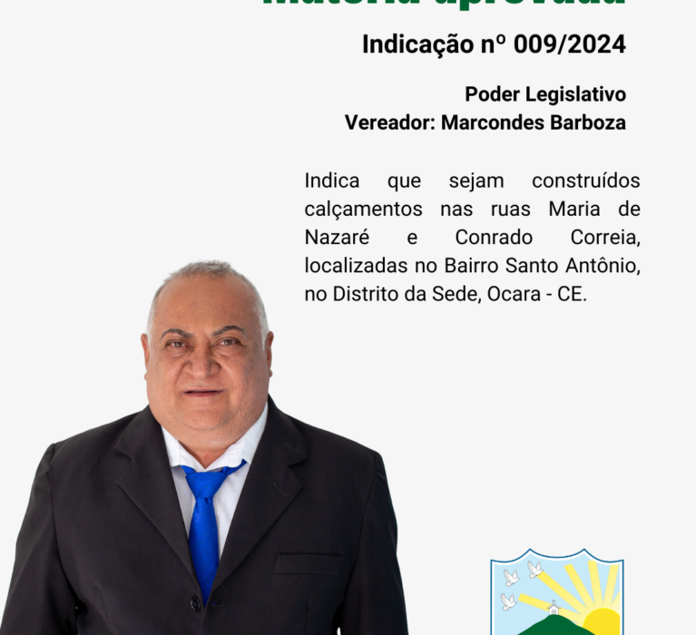 Indicação nº 009/2024