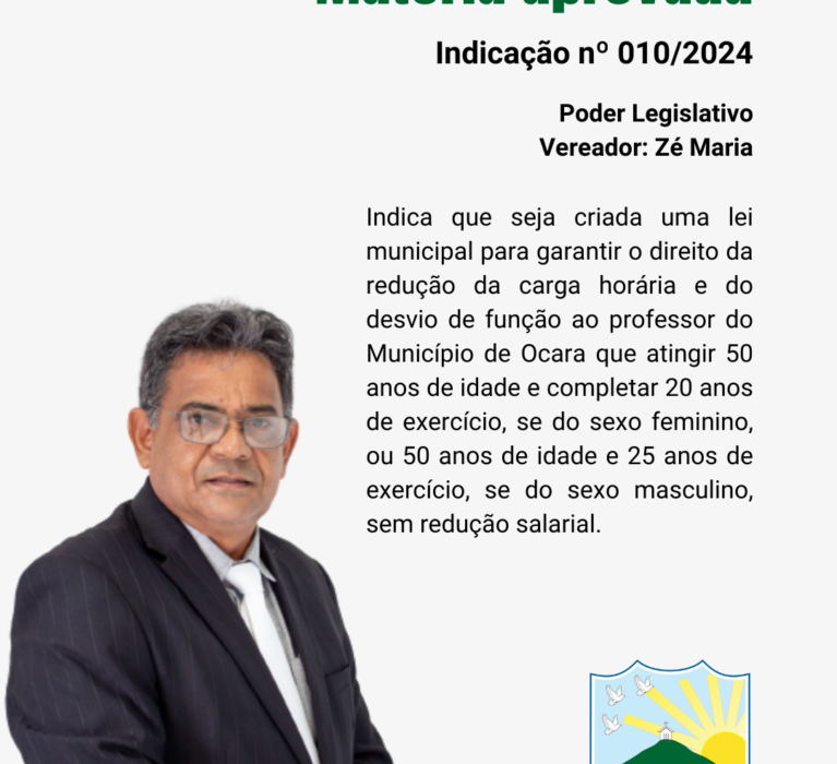 Indicação nº 010/2024