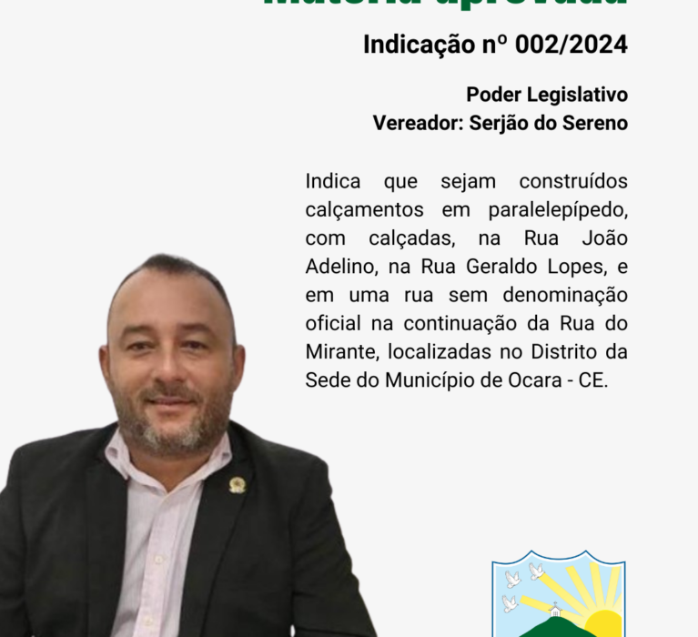 Indicação nº 002/2024