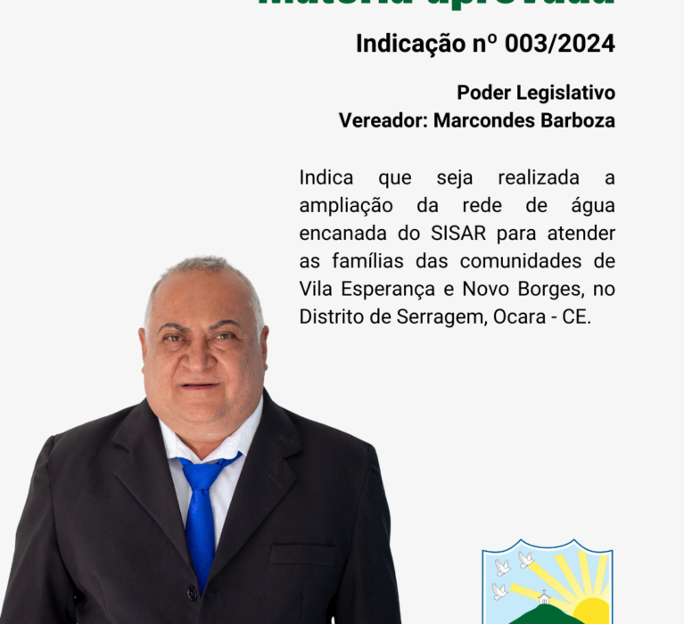 Indicação nº 003/2024