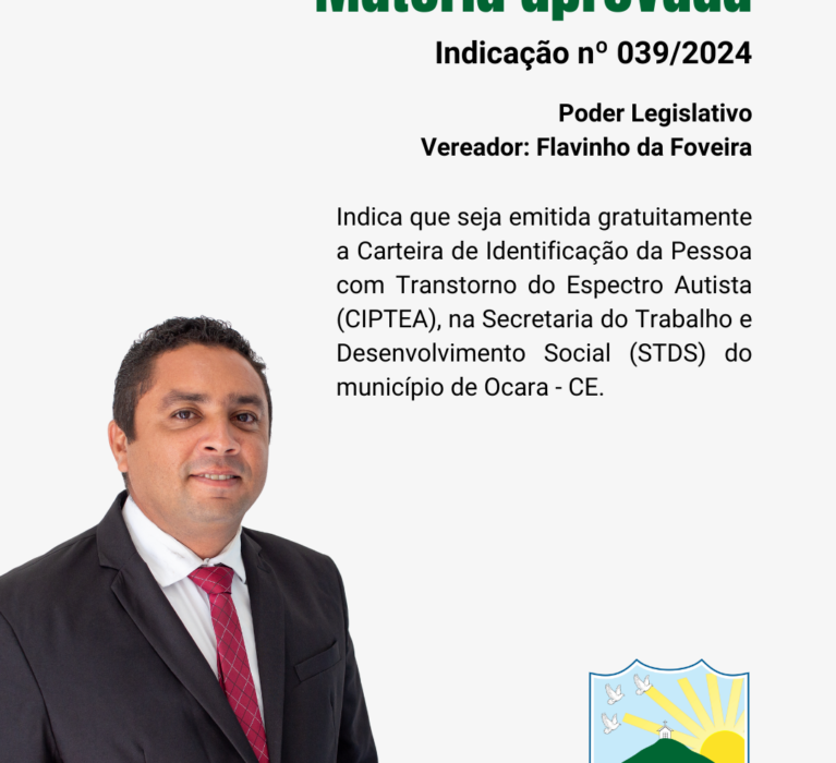 Indicação nº 039/2024