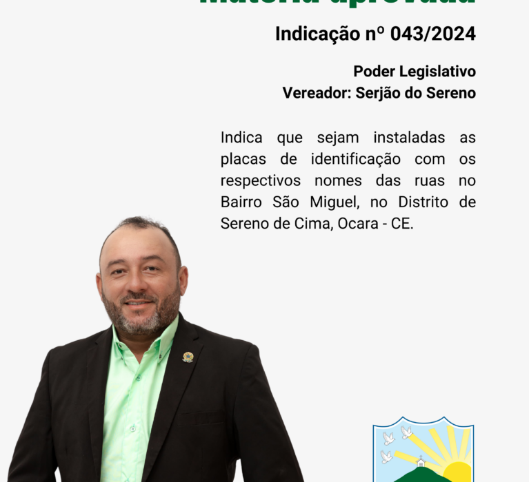 Indicação nº 043/2024