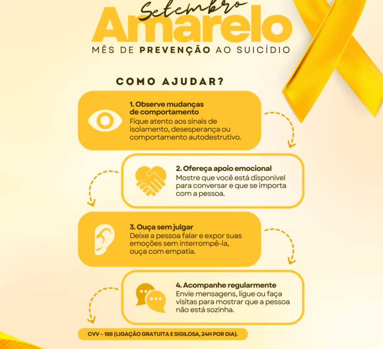 🎗 Setembro Amarelo – Mês de Prevenção ao Suicídio