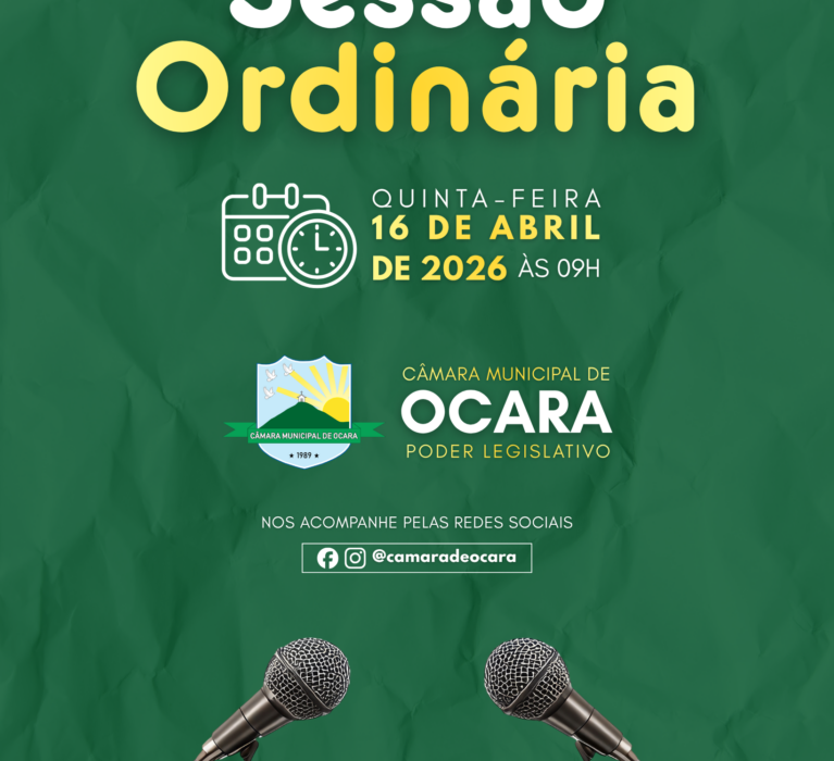 Pauta da 13ª Sessão Ordinária de 2026
