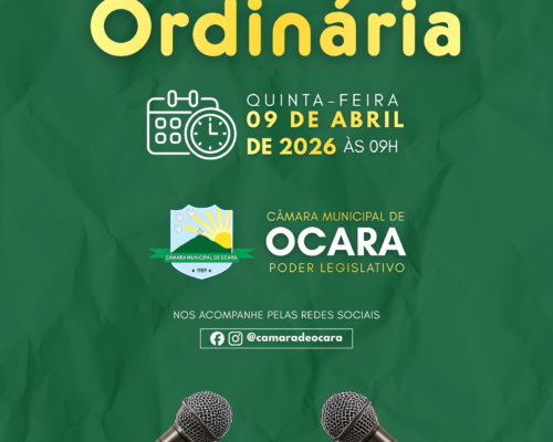 Pauta da 12ª Sessão Ordinária de 2026