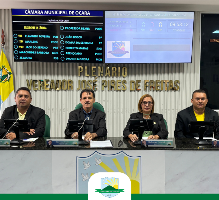16ª Sessão Ordinária de 2026