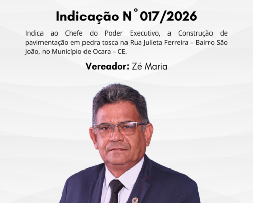 Indicação N° 017/2026