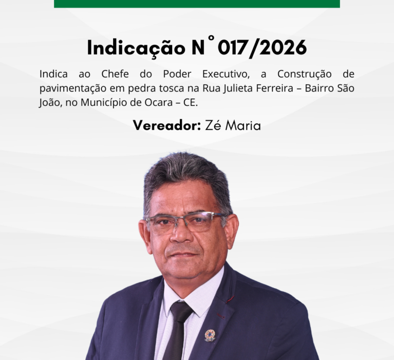 Indicação N° 017/2026