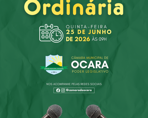 Pauta da 23ª Sessão Ordinária de 2026