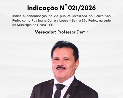 Indicação N° 021/2026