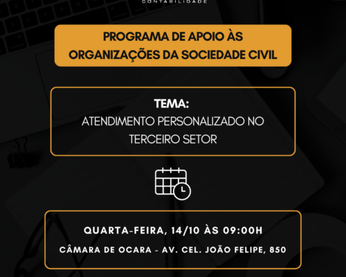📢 PROGRAMA DE APOIO ÀS ORGANIZAÇÕES DA SOCIEDADE CIVIL