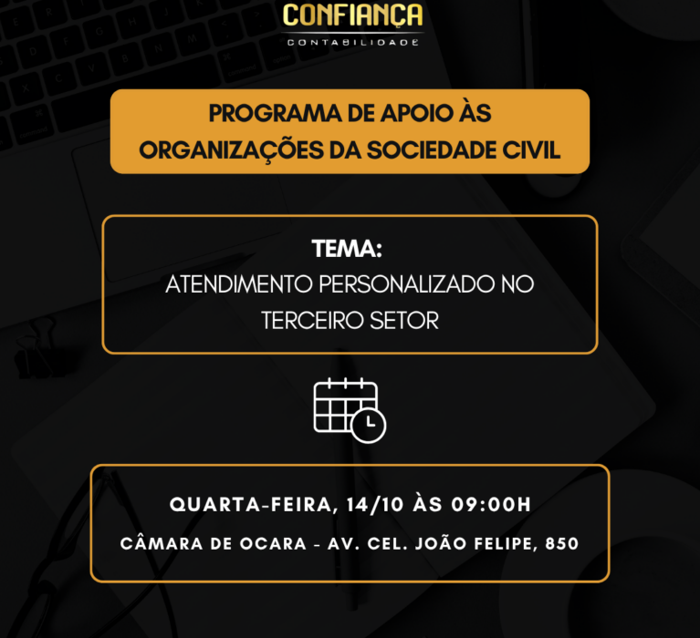📢 PROGRAMA DE APOIO ÀS ORGANIZAÇÕES DA SOCIEDADE CIVIL