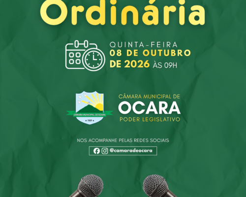 Pauta da 38ª Sessão Ordinária de 2026