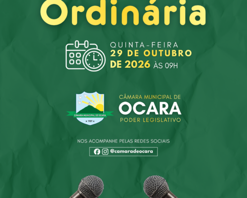 Pauta da 41ª Sessão Ordinária de 2026
